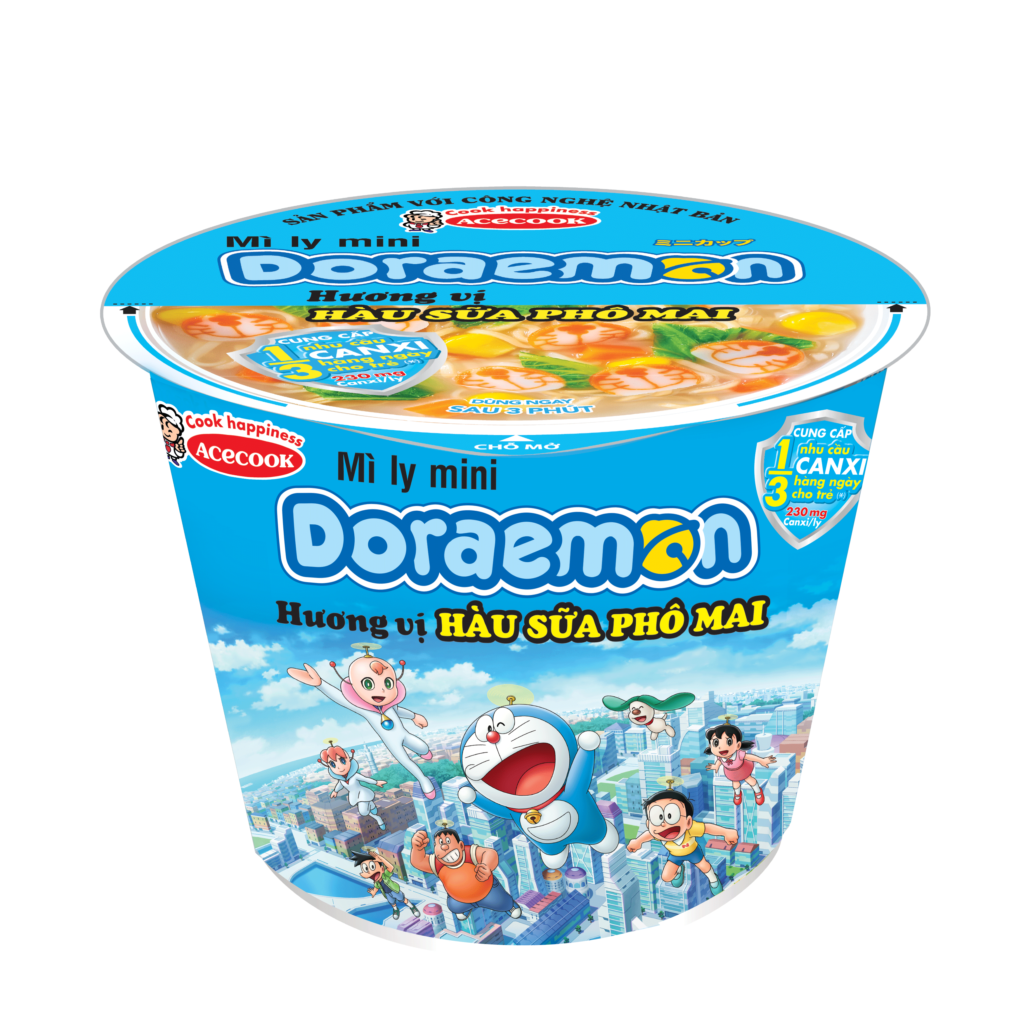 Mì ly mini ăn liền Doraemon là sản phẩm ăn vặt hấp dẫn nhất của tuổi thơ. Mì cay cay và thơm ngon, được chia làm những gói nhỏ dễ dàng để mang theo đi học hay đi chơi. Đừng quên xem qua hình ảnh sản phẩm để khơi gợi hứng thú cho những bữa ăn vặt ngon miệng nhé!