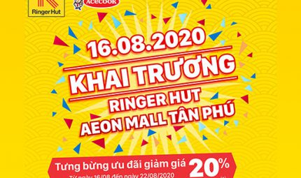 KHAI TRƯƠNG NHÀ HÀNG RINGER HUT  AEON MALL TÂN PHÚ CELADON