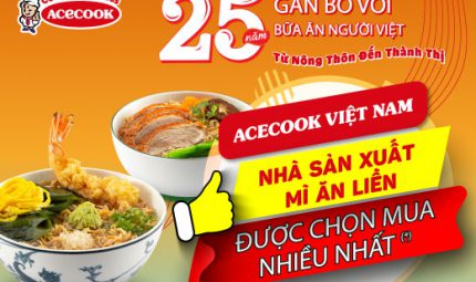 ‘Nhà sản xuất mì ăn liền được chọn mua nhiều nhất’ thuộc về Acecook Việt Nam