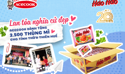 LAN TỎA NGHĨA CỬ ĐẸP – ACECOOK DÀNH TẶNG MÌ CHO ĐỒNG BÀO MIỀN TRUNG