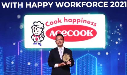 Acecook Việt Nam thuộc Top 10 Doanh Nghiệp tiêu biểu có nguồn nhân lực hạnh phúc 2021 Và thuộc Top 15 nơi làm việc tốt nhất Việt Nam