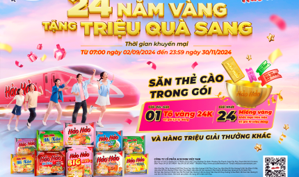 THỂ LỆ CHƯƠNG TRÌNH KHUYẾN MẠI “24 NĂM VÀNG – SẢN THẺ CÀO TRONG GÓI”