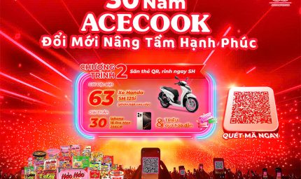 THỂ LỆ CHƯƠNG TRÌNH KHUYẾN MẠI “30 NĂM ACECOOK – SĂN THẺ QR, RINH NGAY SH”