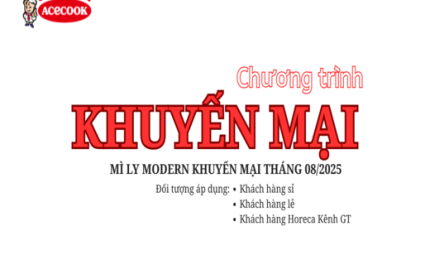 Chương trình Mì ly Modern khuyến mại tháng 8
