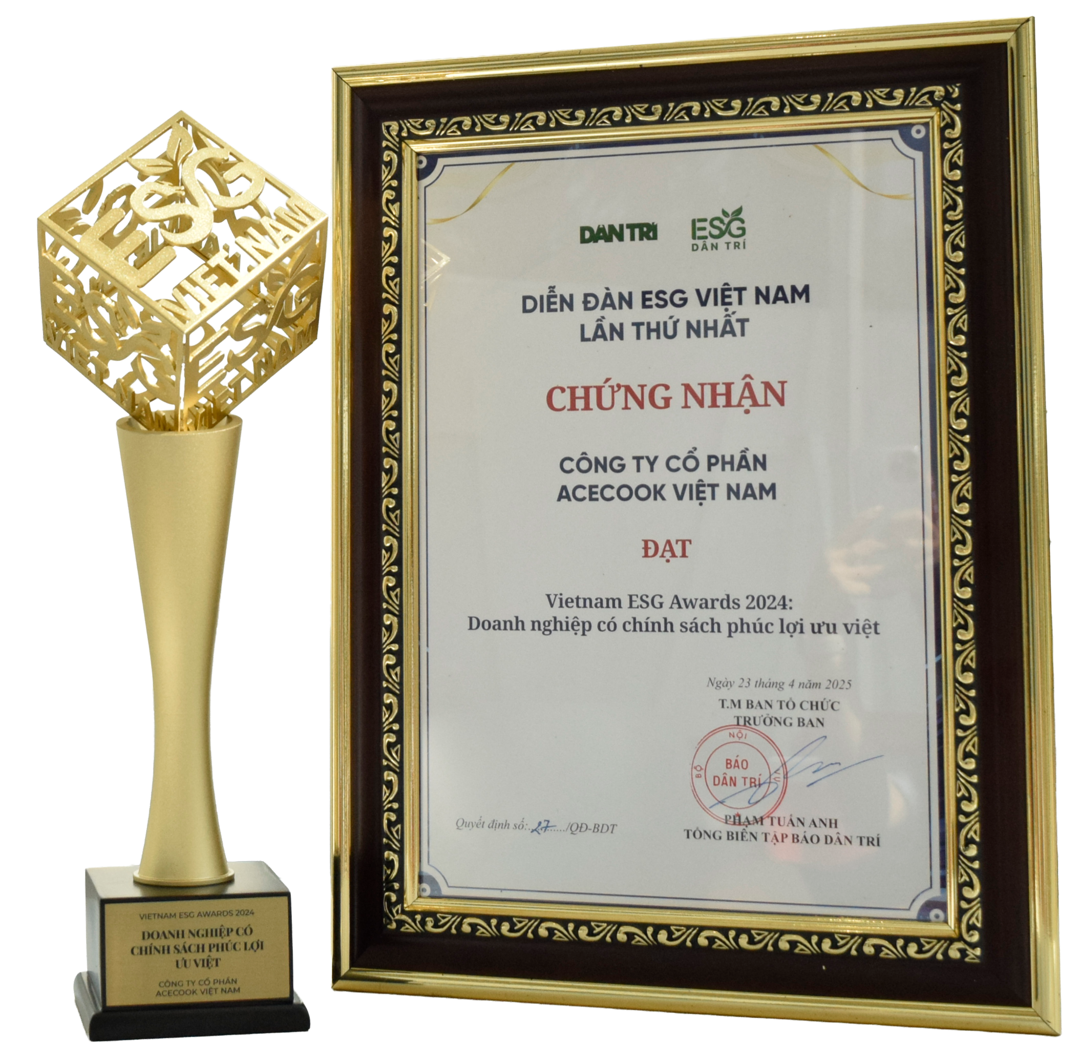 Vietnam ESG Awards 2024 - Hạng mục “Doanh nghiệp có chính sách phúc lợi ưu việt”