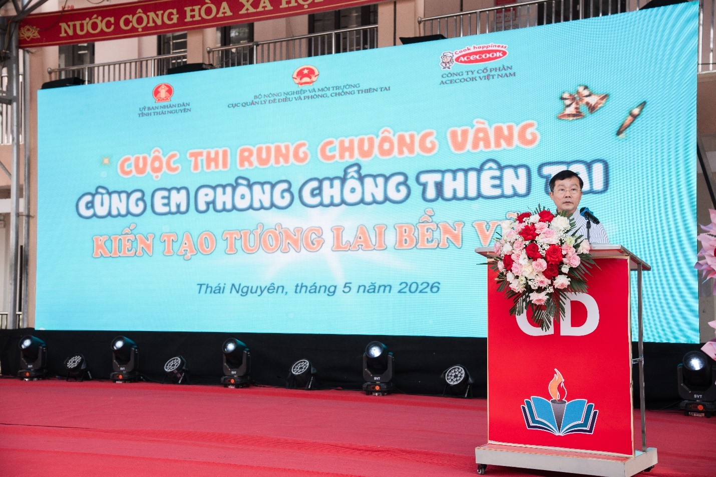 Acecook Việt Nam tiếp tục đồng hành lan tỏa kiến thức phòng chống thiên tai đến hơn 1.000 học sinh tỉnh Thái Nguyên